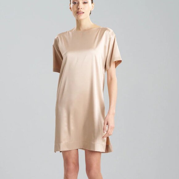 NATORI Glamour Stretch Sleepshirt Length Cafe Size Medium Sustainable Fabric NWT - Picture 1 of 3